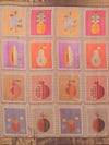 Fruit Stamps in Antique Zari Border