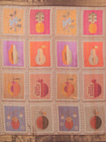 Fruit Stamps in Antique Zari Border