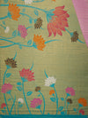 Lotus Garden Woven Diagonally in Pure Silver and Pure Gold