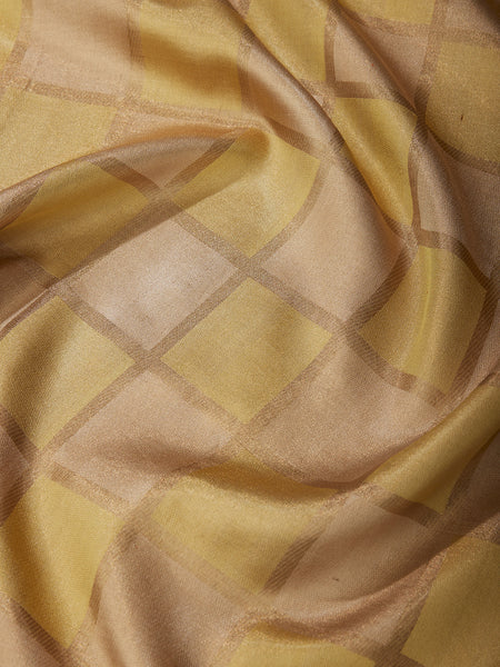 Gradient Checks Woven in Antique Gold