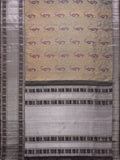 Sea Horse Woven in Gold Zari with Silver Border