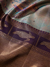 Sea Turtle’s Woven in Gold Zari with Antique Zari Border