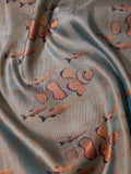 Clown Fish Woven in Gold Zari with Antique Zari Border