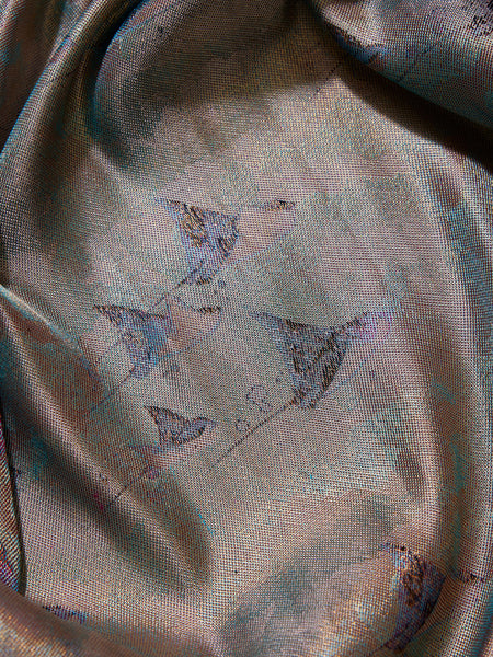 Stingrays Woven in Gold Zari with Antique Zari Border