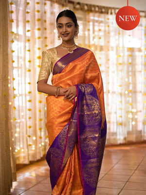 The Bridal Korvai Saree in Honey