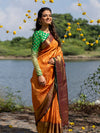 The Bridal Korvai Saree in Merigold Orange